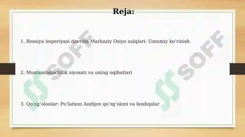 Rus imperiya davrida Markaziy Osiyo xalqlari tarixi 2