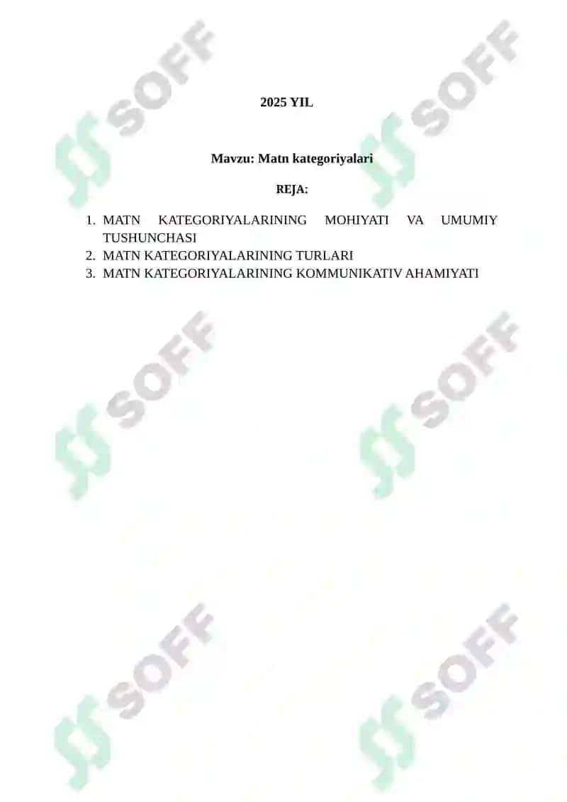 Matn kategoriyalari 2