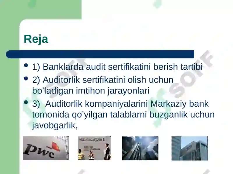 Bank auditifanining predmeti, metodiva vazifalari 2