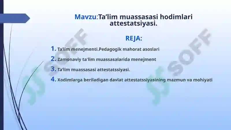 Maktab Menejmenti Yo’nalishi Kurs Ishi Taqdimoti 2