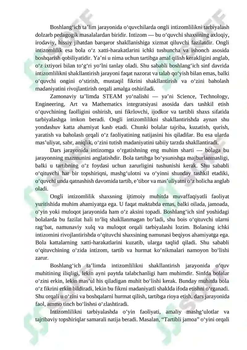 O‘quvchilarda ongli intizomlilikni tarbiyalash 2