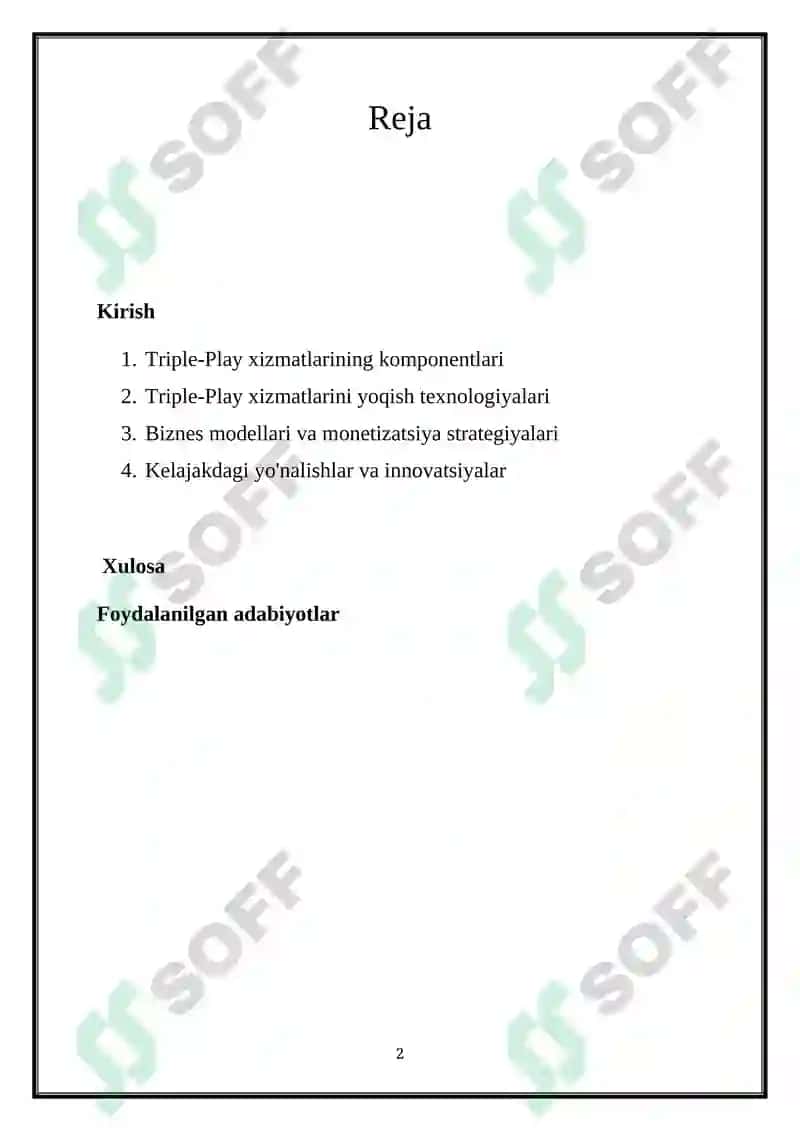 TRIPLE-PLAY XIZMATLARI 2