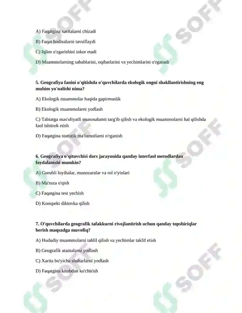 Geografiya fanidagi muammolar va ulardan talim jarayonida foydalanish 2