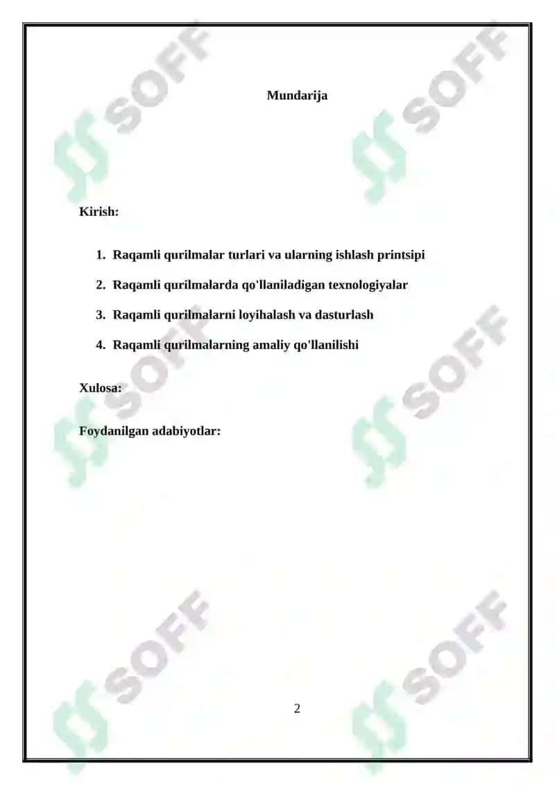 Raqamli qurilmalar va ularning ishlash printsipi 2