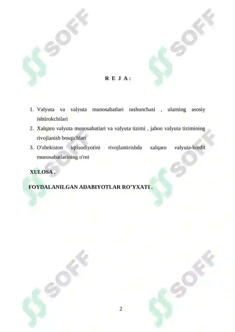 Xalqaro Valyuta Tizimlari va Ularning Oʻzgarishi 2