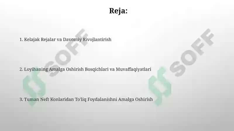 Tuman Neft Konlaridan To'liq Foydalanishni Amalga Oshirish 2