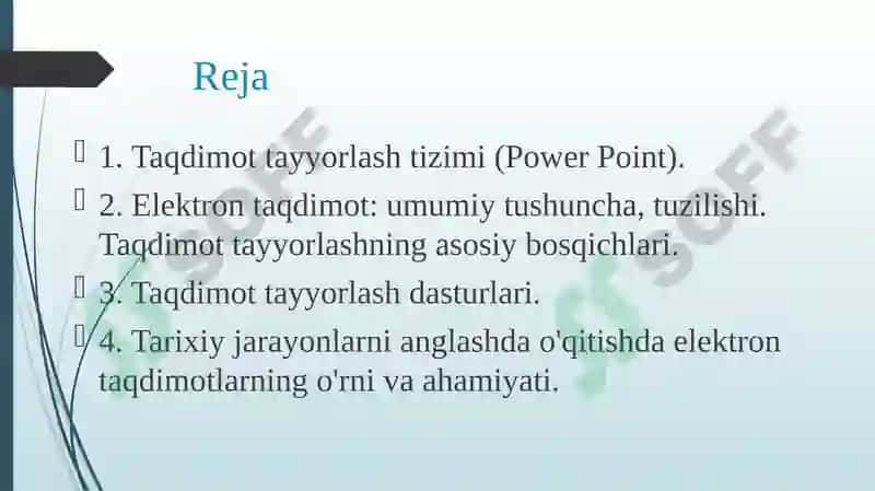 TARIX TA‘LIMIDA ELEKTRON TAQDIMOT TAYYORLASH 2