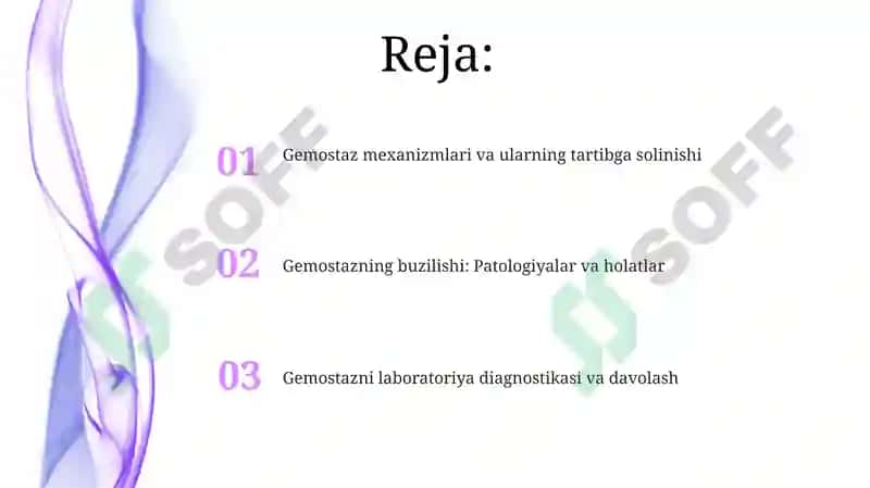 Gemostaz mexanizmlari va uning patologiyasi 2