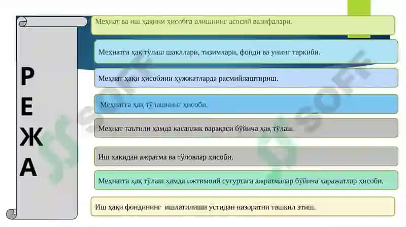 Меҳнат ва ишҳақи ҳисобга олиш 2