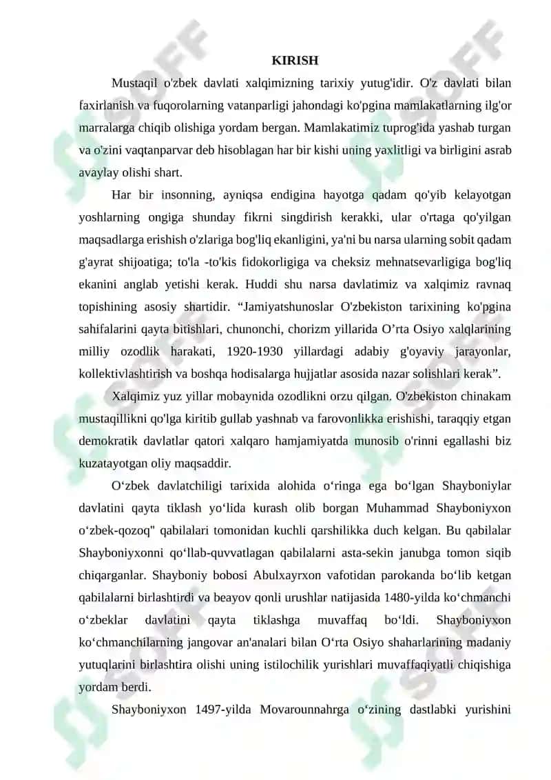 Shayboniylar sulolasida davrida diniy boshqaruv 2