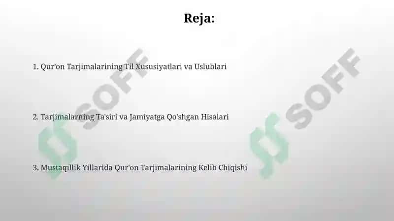 Mustaqillik yillarida Qur'oning ōzbek tiliga tarjima qilinishi va tafsirlari 2