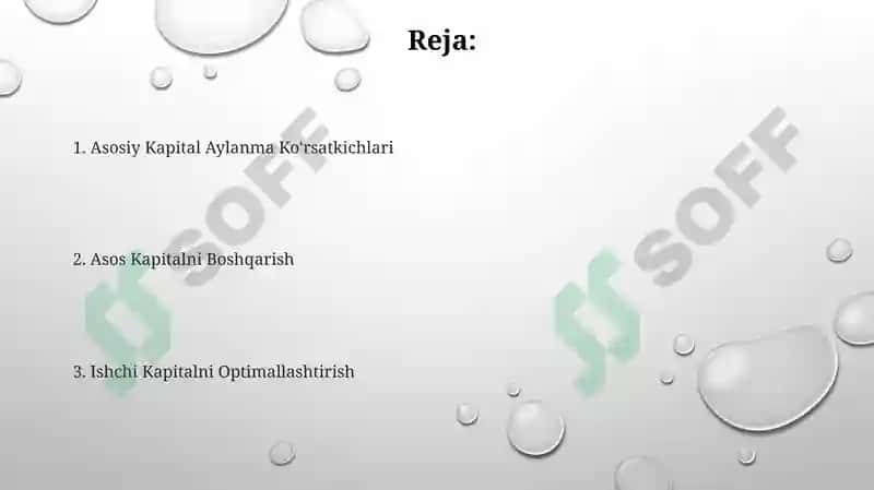 Tadbirkorlik kapitalining aylanishi 2