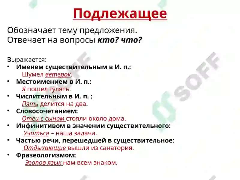 Члены предложения 2
