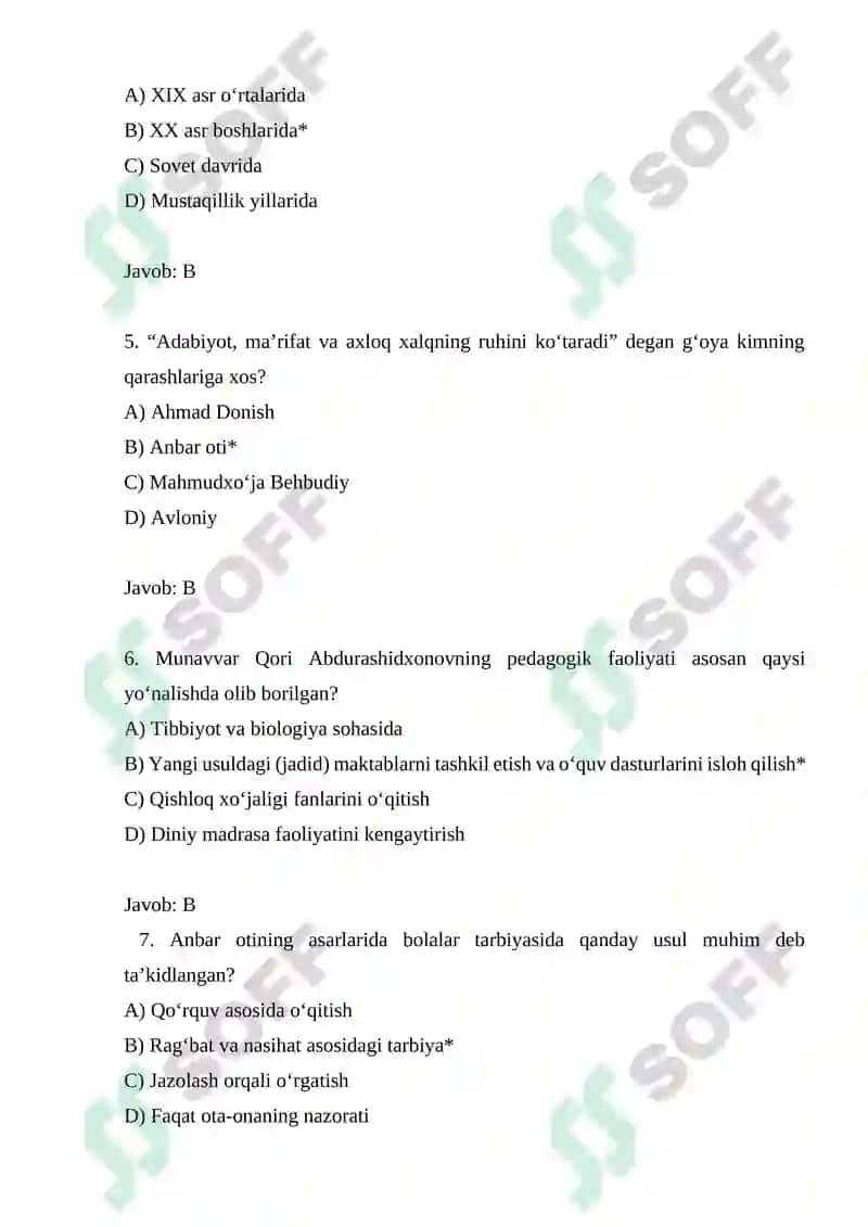 Anbar otining pedagogik fikrlari Munavvar Qori Abdurashidxonovning pedagogik qarashlari 2