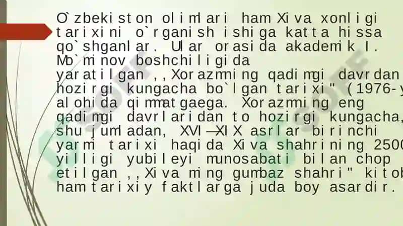 O`zbekistonning qadimgi tarixiy obidalariga oid adabiyotlar 2