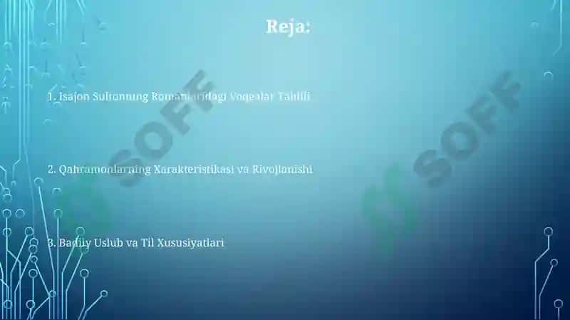 Isajon Sultonning Romanlaridagi Voqealar Tahlili 2