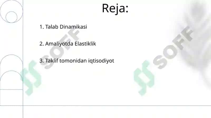 Talab, taklif va elastiklikning uch koʻrinishi 2