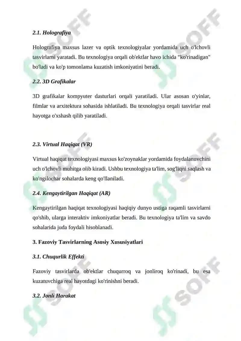 Fazoviy tasvirlarni shakllantirish 2