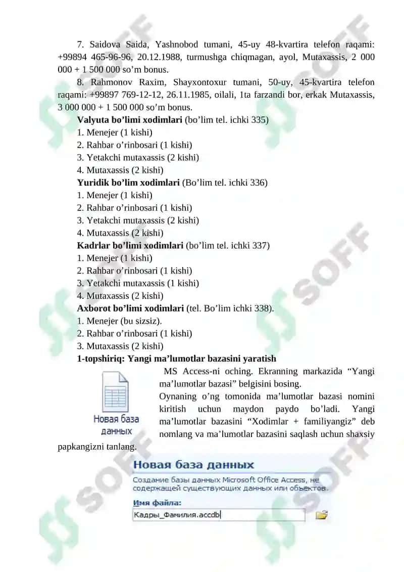 Laboratoriya mashg’uloti №1 2
