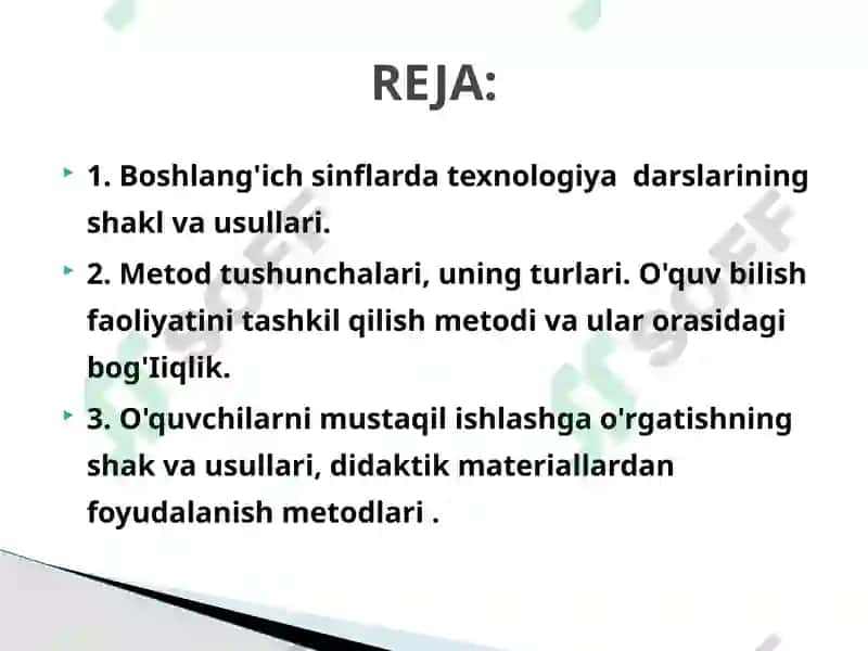 M.Texnologiyata'limidao’qitishningshaklvametodlari 2