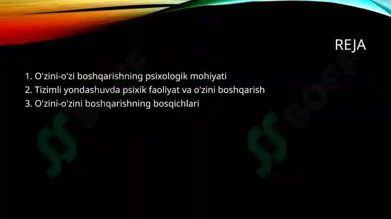 O'zini-o'zi boshqarish 2
