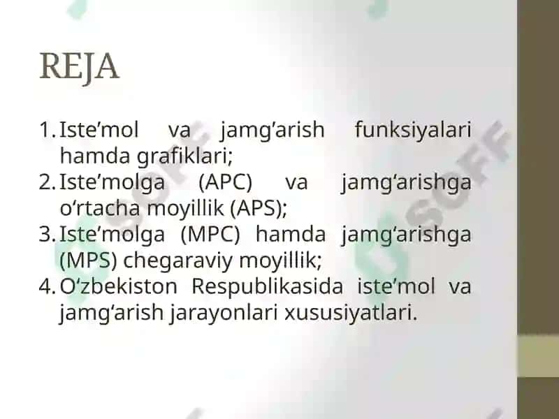 Iste’mol va jamg‘arish 2