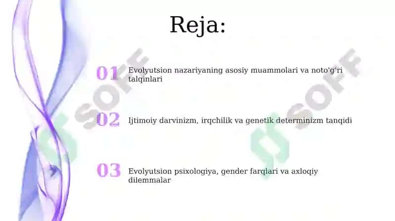 Evolyutsion ta'limot va jamiyat. Evolyutsiya nazariyasining muammoli masalalari 2