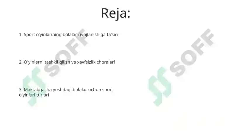 Maktabgacha yoshdagi bolalar uchun sport o'yinlari 2
