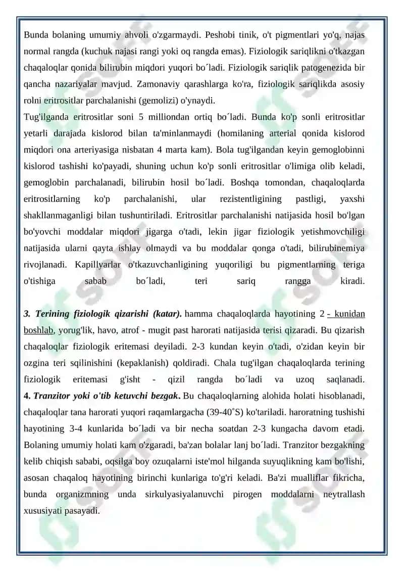 Chaqaloqlik davri fiziologiyasi 2