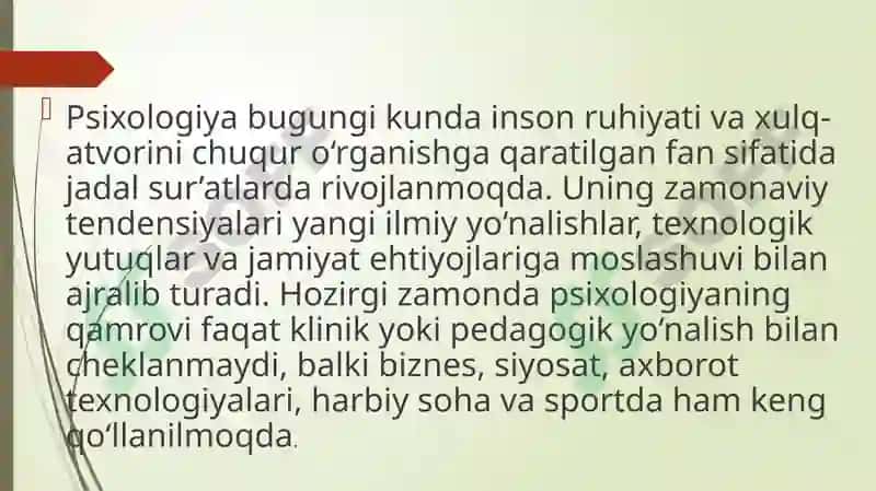 Psixologiyaning zamonaviy tendensiyalari Geshtalt psixologiyasining mazmuni va mohiyati 2