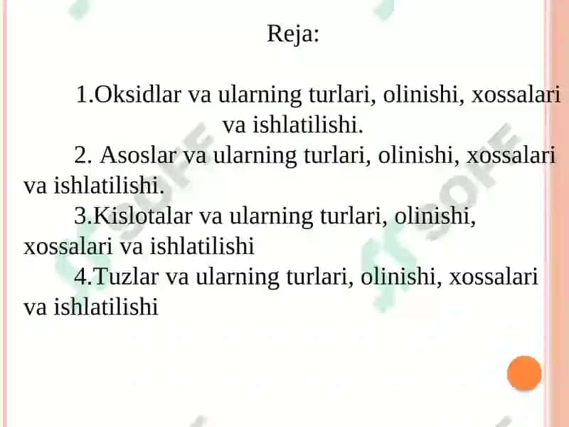 anorganik birikmalarning eng muhim sinflari 2