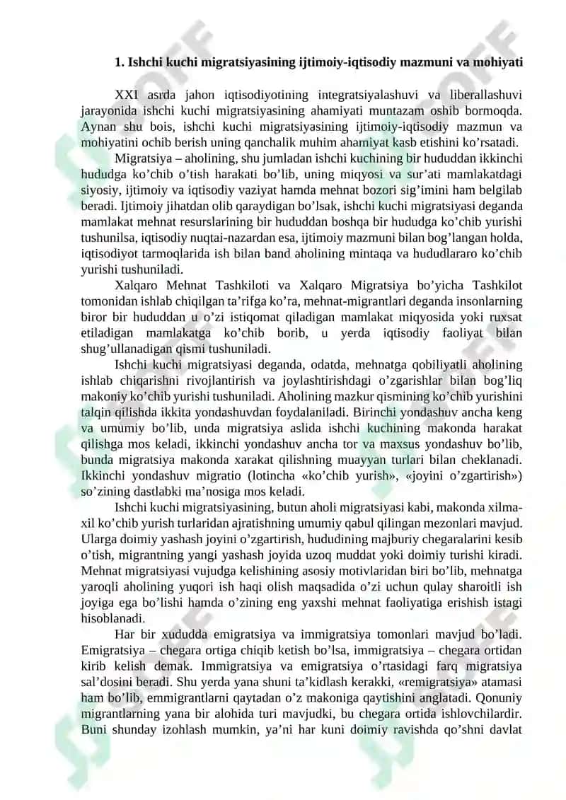 Ishchi kuchi migrаtsiyаsi vа uning mehnаt bоzоrigа tа’siri 2