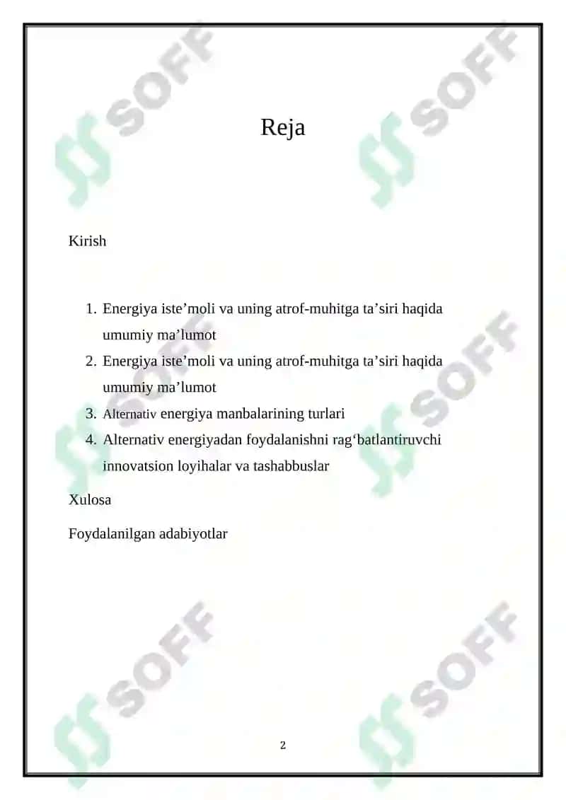 ALTERNATIV ENERGIYANING ZARURIYATI 2