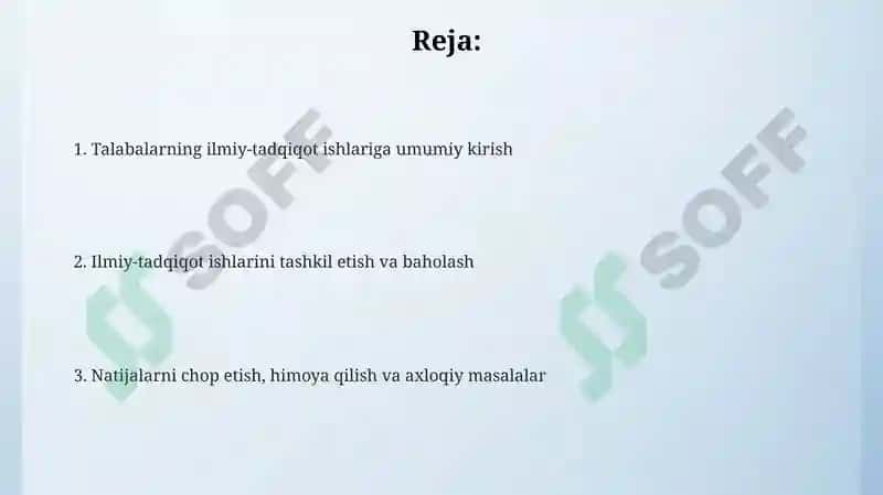 Talabalarning ilmiy-tadqiqot ishlarini rasmiylashtirish 2