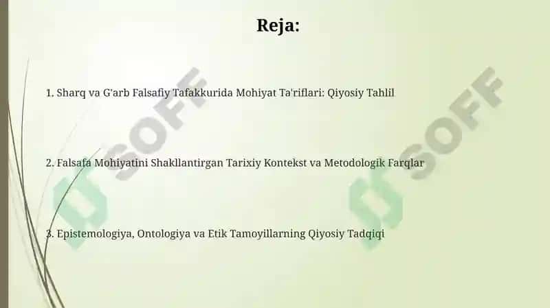 Sharq va G'arb Falsafiy Tafakkurida Mohiyat Ta'riflari 2