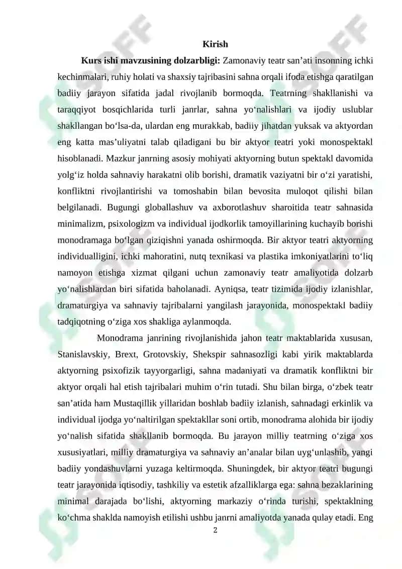 Bir aktyor teatri 2