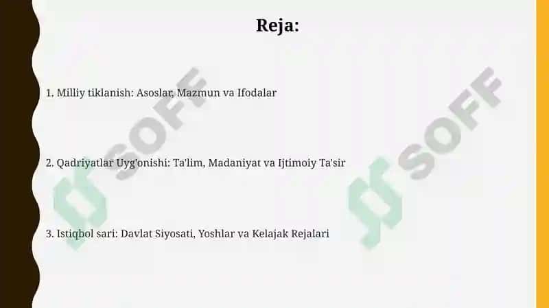 Milliy urf-odatlar qadriyatlar va dasturlarning qayta tiklanishi 2