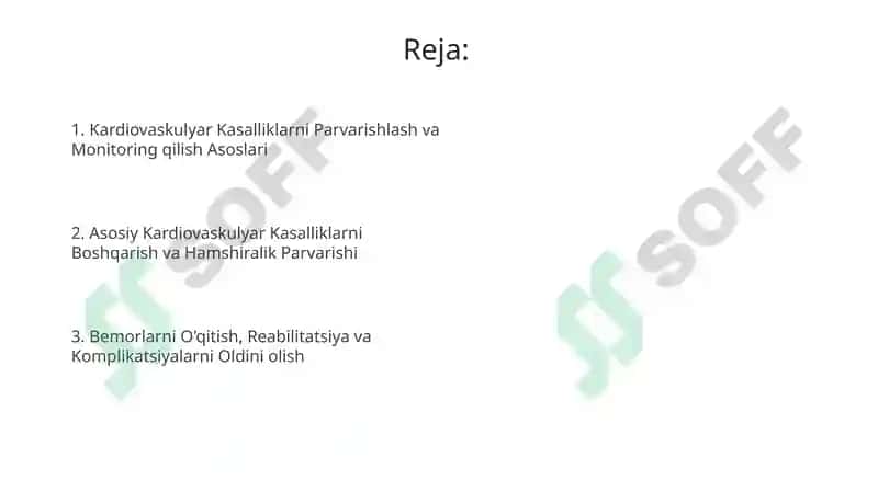 Kardiovaskulyar Kasalliklarni Parvarishlash va Monitoring qilish Asoslari 2