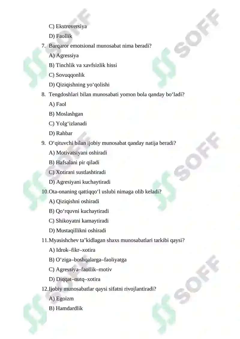 Testlar 2