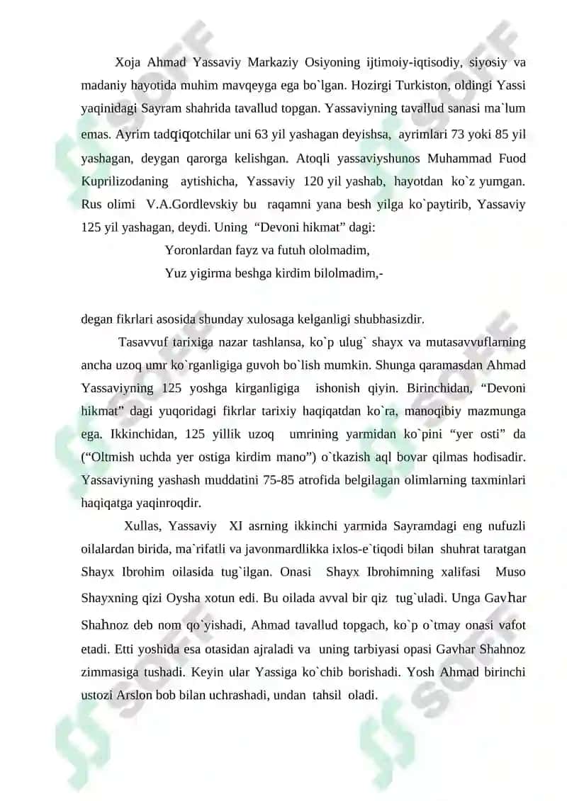 Ahmad Yassaviy Devoni hikmat 2