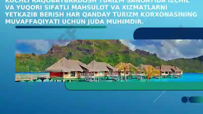 TURIZM VA MEHMONXONA KORXONALARIDA MAXSULOT VA XIZMATLARNI STANDARTLASHTIRISH 2