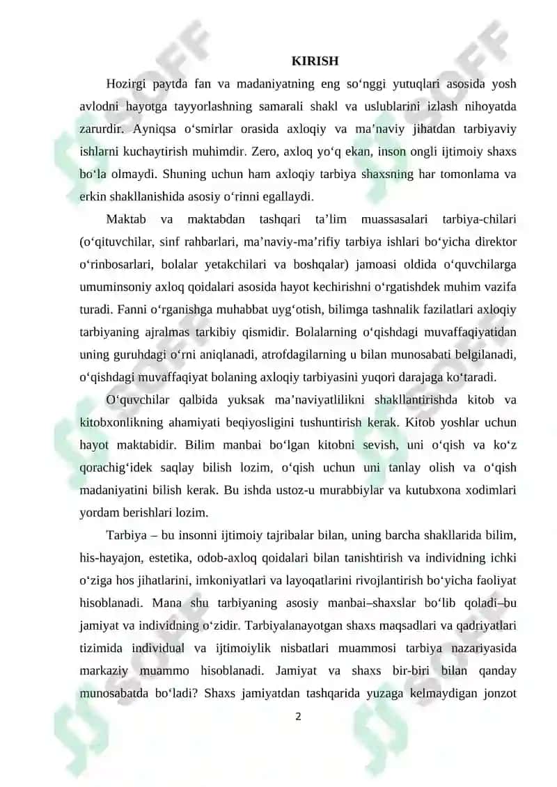 Ma'naviy-axloqiy tarbiya ishlarini amalga oshirishdagi pedagogik mahorat 2