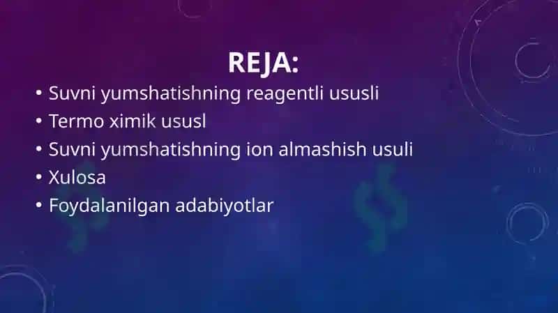 Suvning qattiqliğini oshirishning texnikasi 2