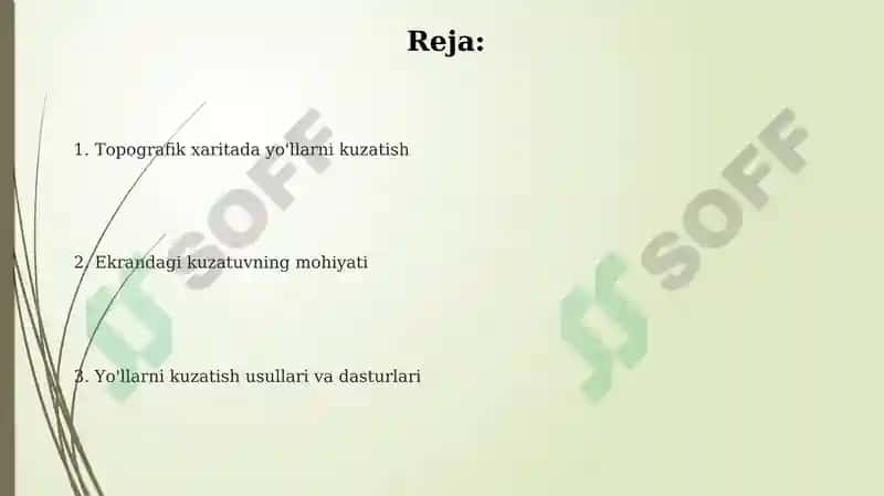 Topografik xaritada yo'llarni kuzatish 2