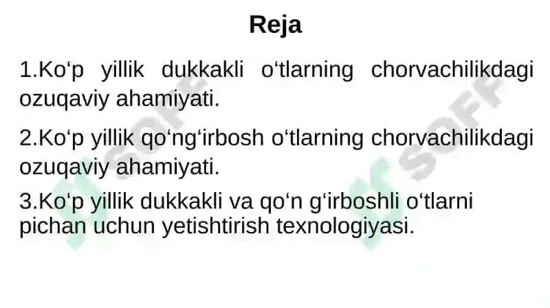 Ko‘p yillik dukkakli va qo‘ng‘irbosh o‘tlar 2