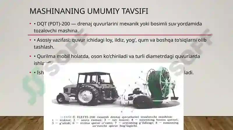 DQT (PDT)-200 drenaj quvurlarini tozalash mashinasi 2