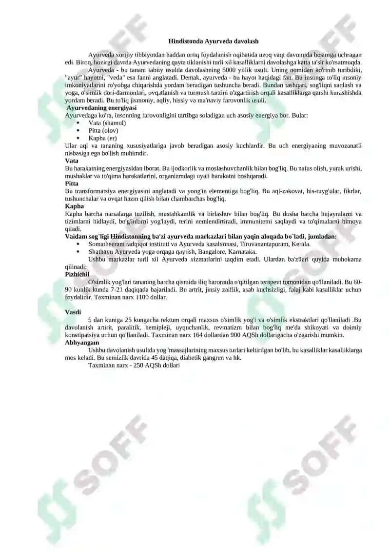 Ayurveda tabobati 2