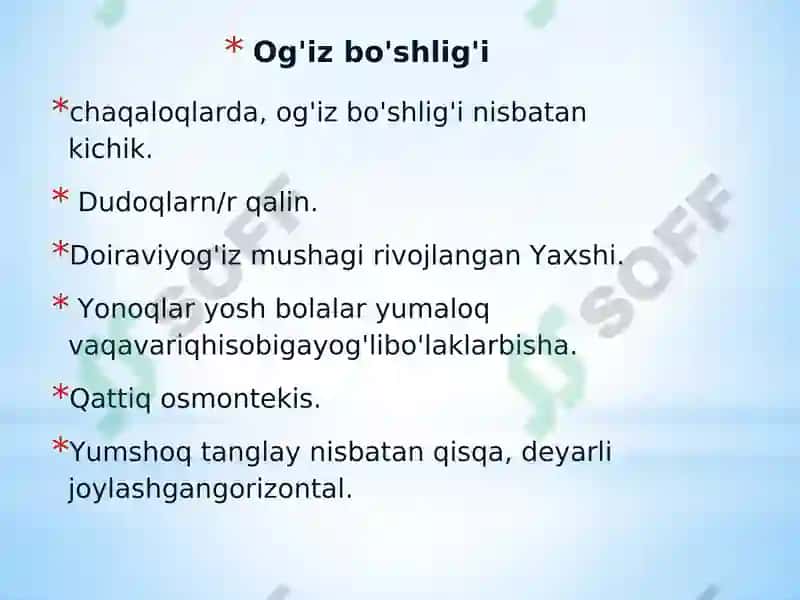 Bolalarda ovqat hazm qilish tizimining anatomik va fiziologik xususiyatlari 2