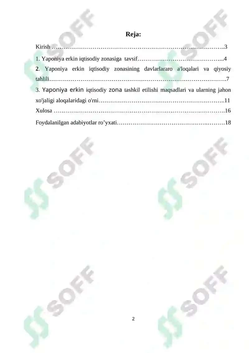 YAPONIYA ERKIN IQTISODIY ZONАSI 2