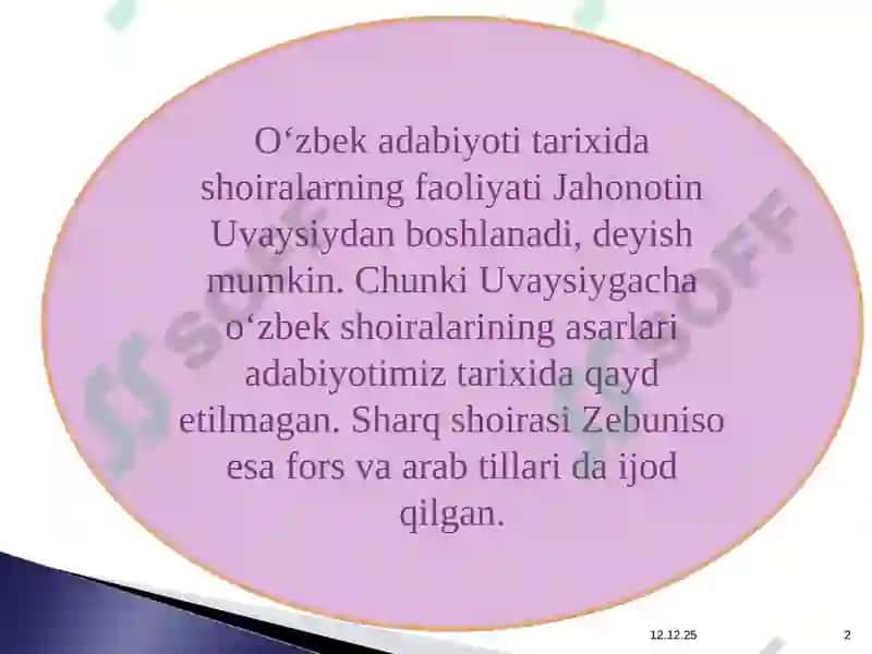 O‘zbek adabiyoti tarixida shoiralarning faoliyati 2